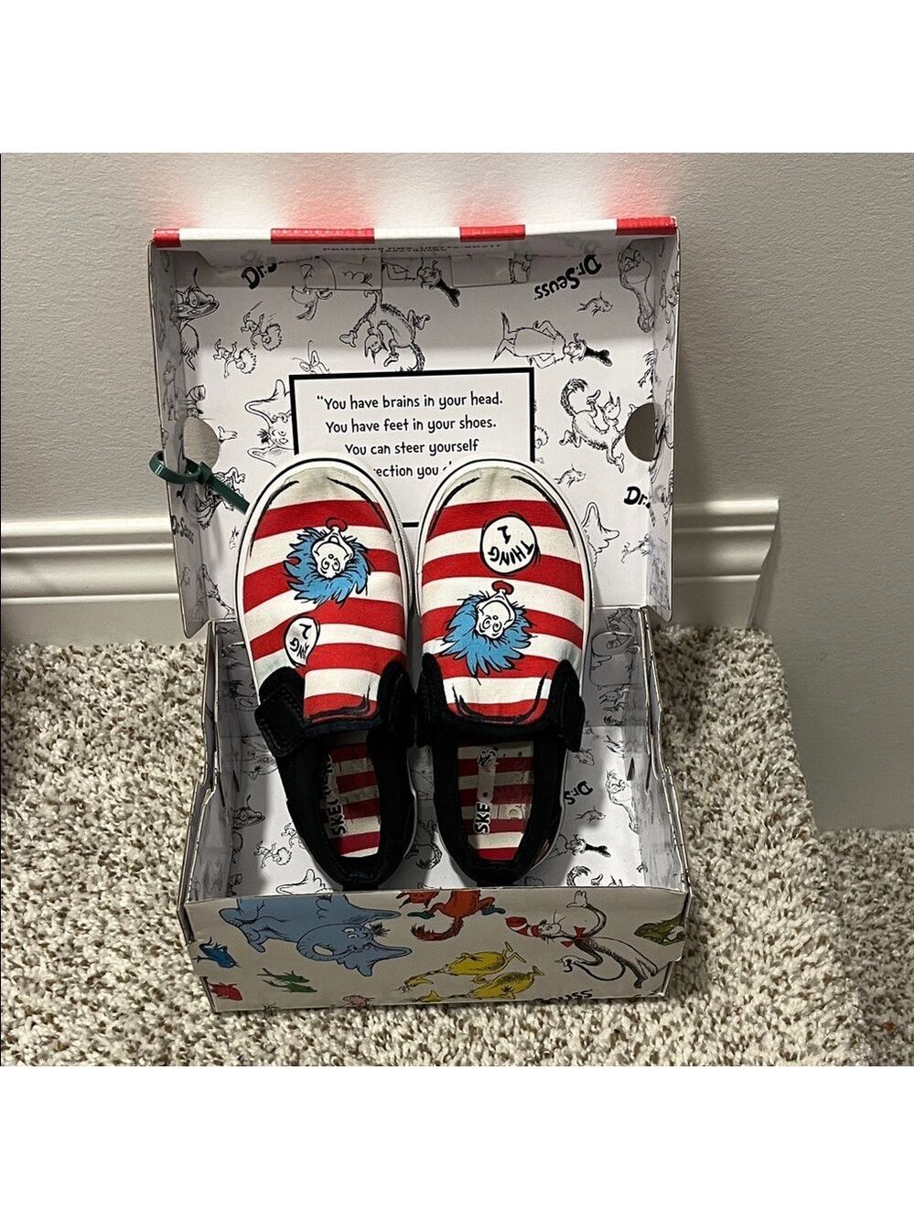 Sketchers Dr. Seuss Kids‎ Sneakers - Red and Black